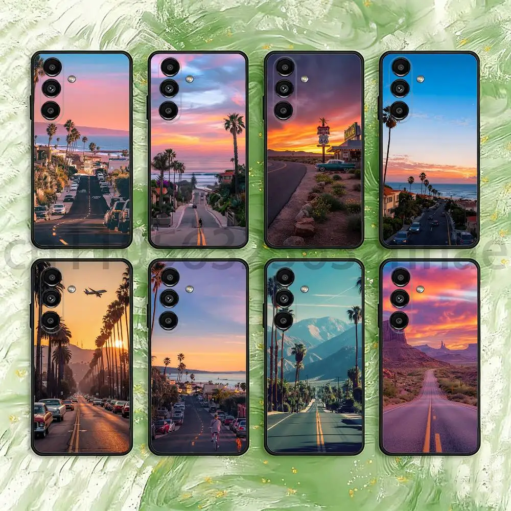 Travel Los Angeles California Phone Case For Samsung Galaxy S21 22 23 24 S25 Ultra PlusS20 FE S10 Plus  Cover Funda