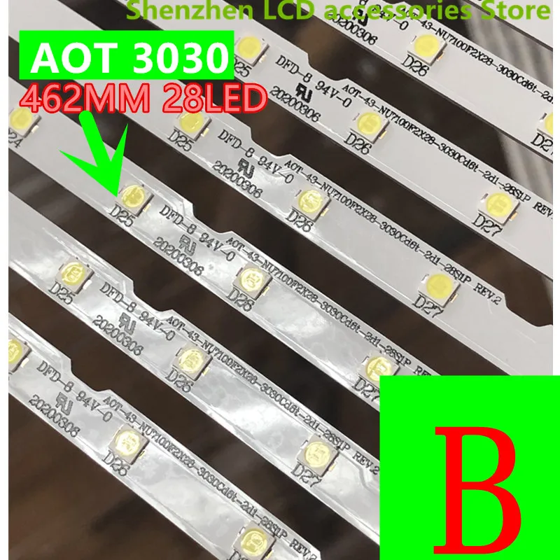 LED شريط إضاءة خلفي (2) ل سام sung43NU7100 UE43NU7100 UN43NU7100 UE43NU7100U AOT_43_NU7100F UE43NU7120U UE43NU7170U BN96-45954A