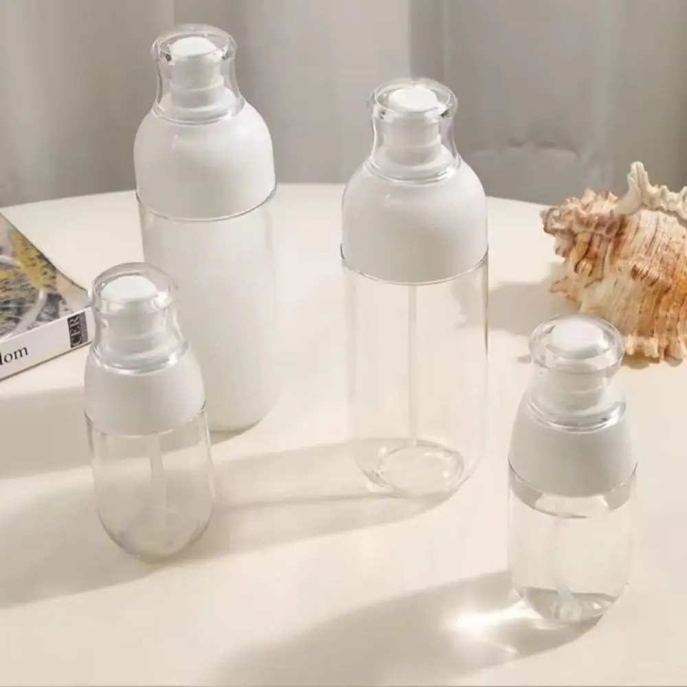 New 50/150ML Travel Split Bottle Reusable Transparent Cosmetic Cream Bottles Push-type Shampoo Pump Bottle Travel Accessories