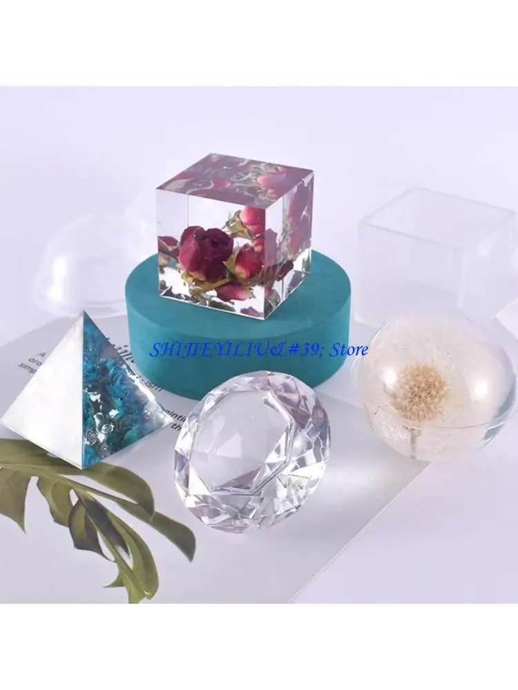 

E21F Resin Casting Molds Square Mold Cube Silicone Molds for DIY Craft Making Silicone Clear Casting Molds Home Ornament