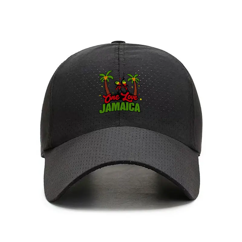 One Love Jamaica Quick Dry Baseball Cap Lightweight Breathable Adjustable Hat for Men and Women