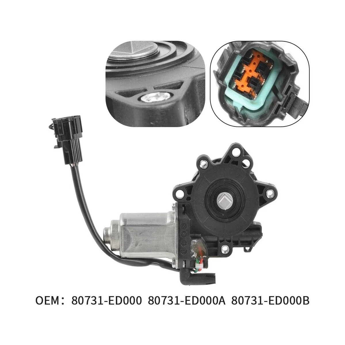 Front Left Power Window Motor for Nissan Versa 2007-2012 Cardone 2008-2011 80731-ED000 / 80731-ED000A /