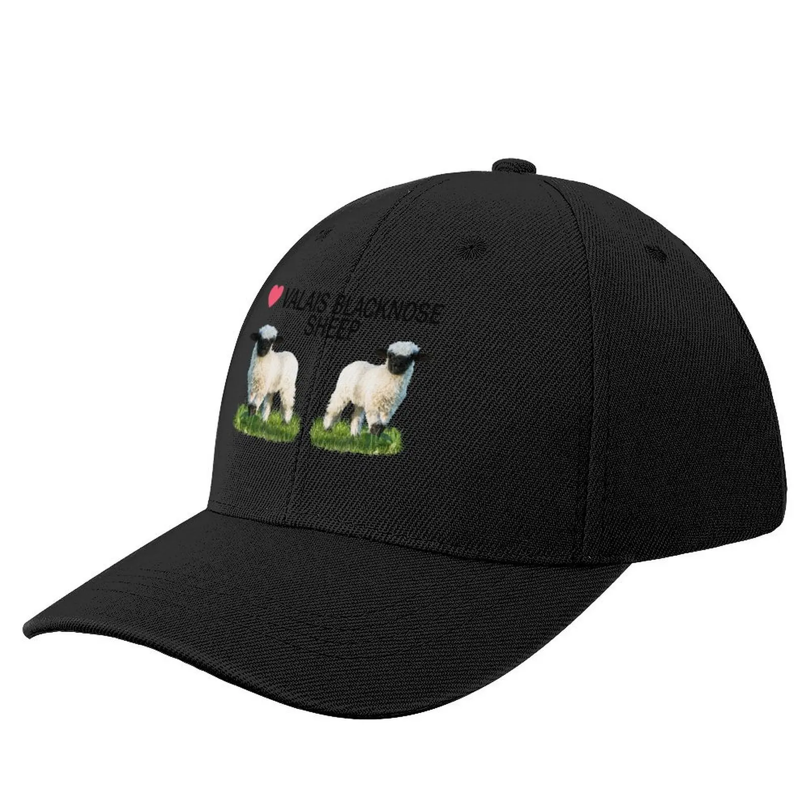 Love Valais Blacknose Sheep with Text Baseball Cap summer hat Hood Mountaineering Trucker Hat Boy Women's