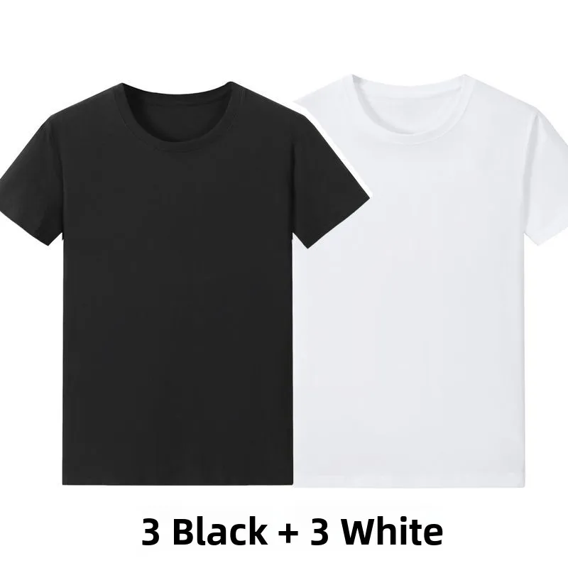 

Чистый цвет, ледяной шелк, хлопок, свободная посадка, круглая футболка Ne ort Sve, мужская летняя брендовая футболка Faion, белая внутренняя одежда