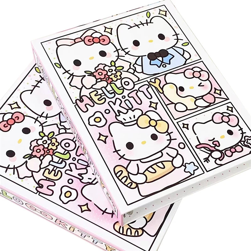 Sanrio Portable Cards Album Cartoon Storage Postcard Photo Book Cute A5 Binder Scrapbook For Girls Students Stationery Gift