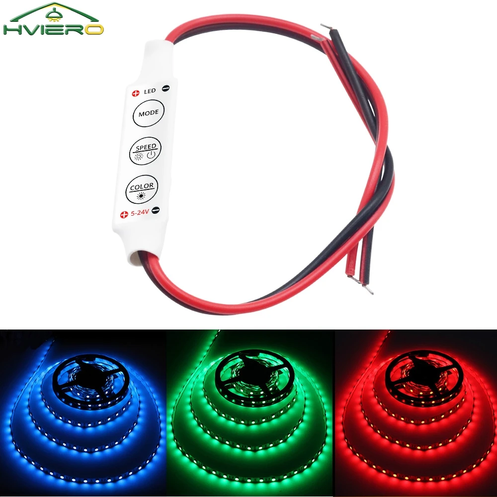 3Keys Single Color LED Light Mini Dimmer Remote Controller for 2835 5050 2Pink DC 5-24V Flexible Led Lamp Strip Holiday Lighting