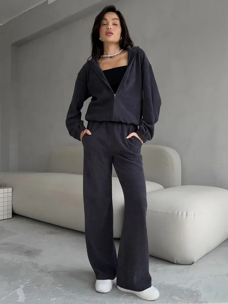 

Осенний спортивный костюм, женские комплекты из двух предметов для бега, комплект брюк, одинаковые комплекты, толстовки Y2k, зимние виды спорта, уличная одежда с эластичной резинкой на талии, брюки