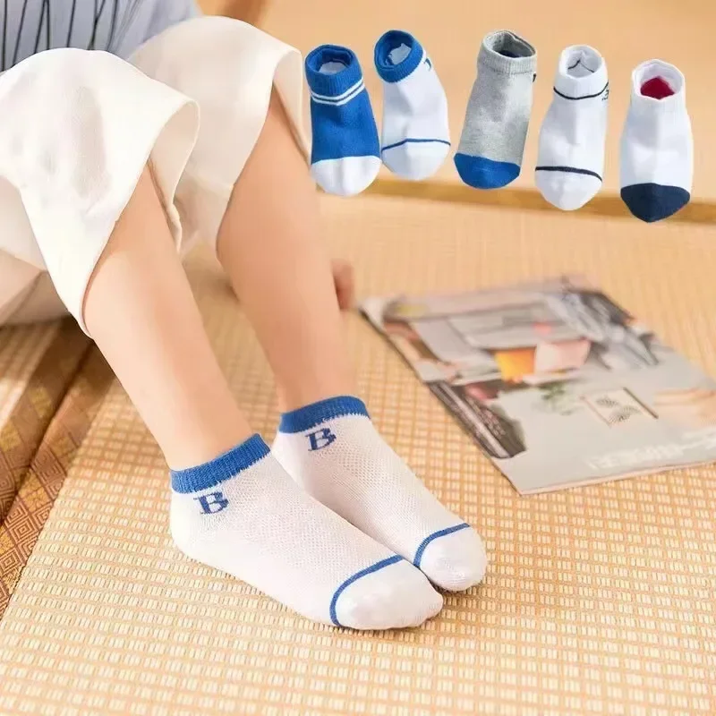الأطفال الجوارب الصيف السفينة الجديدة جوارب ناعمة الكرتون شبكة الأطفال الجوارب الفتيان والفتيات جوارب قطنية نقية رقيقة الطفل الجوارب