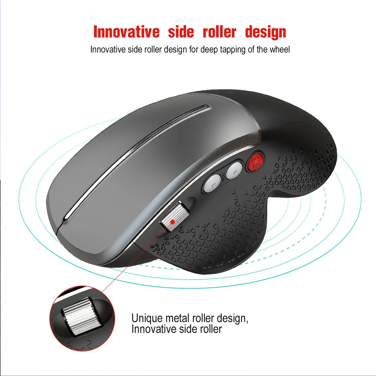 CMB-pWireless Bluetooth Mouse Rechargeable 2.4G Wireless Mouse for Office Mute Support PC Laptop Tablet