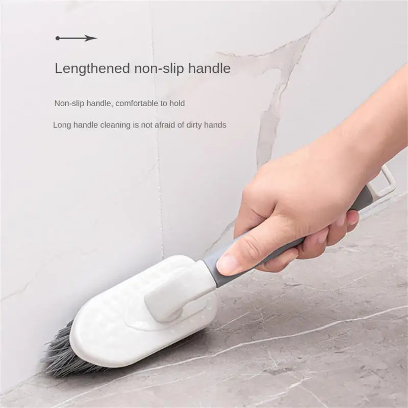 Gap Cleaning Brush Long Non-slip Handl .v-shaped Brush Head 75g Plastic Cleaning Tool Dead Corner Slot Brush Ground Seam Brush