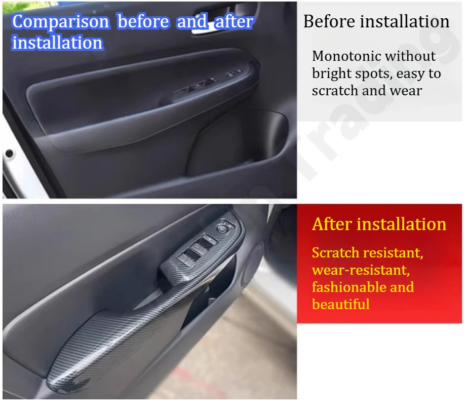 

for Honda Fit 2021 2022 Door armrest lifting panel side decorative strip/interior modification accessories