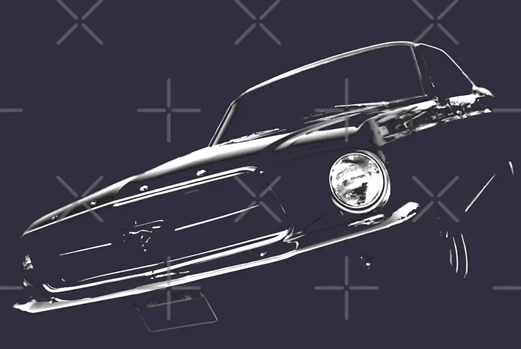 American Muscle Car Mustang 1967 Classic T-Shirt 100% Cotton O-Neck Short Sleeve Summer Casual Mens T-shirt Streetwear