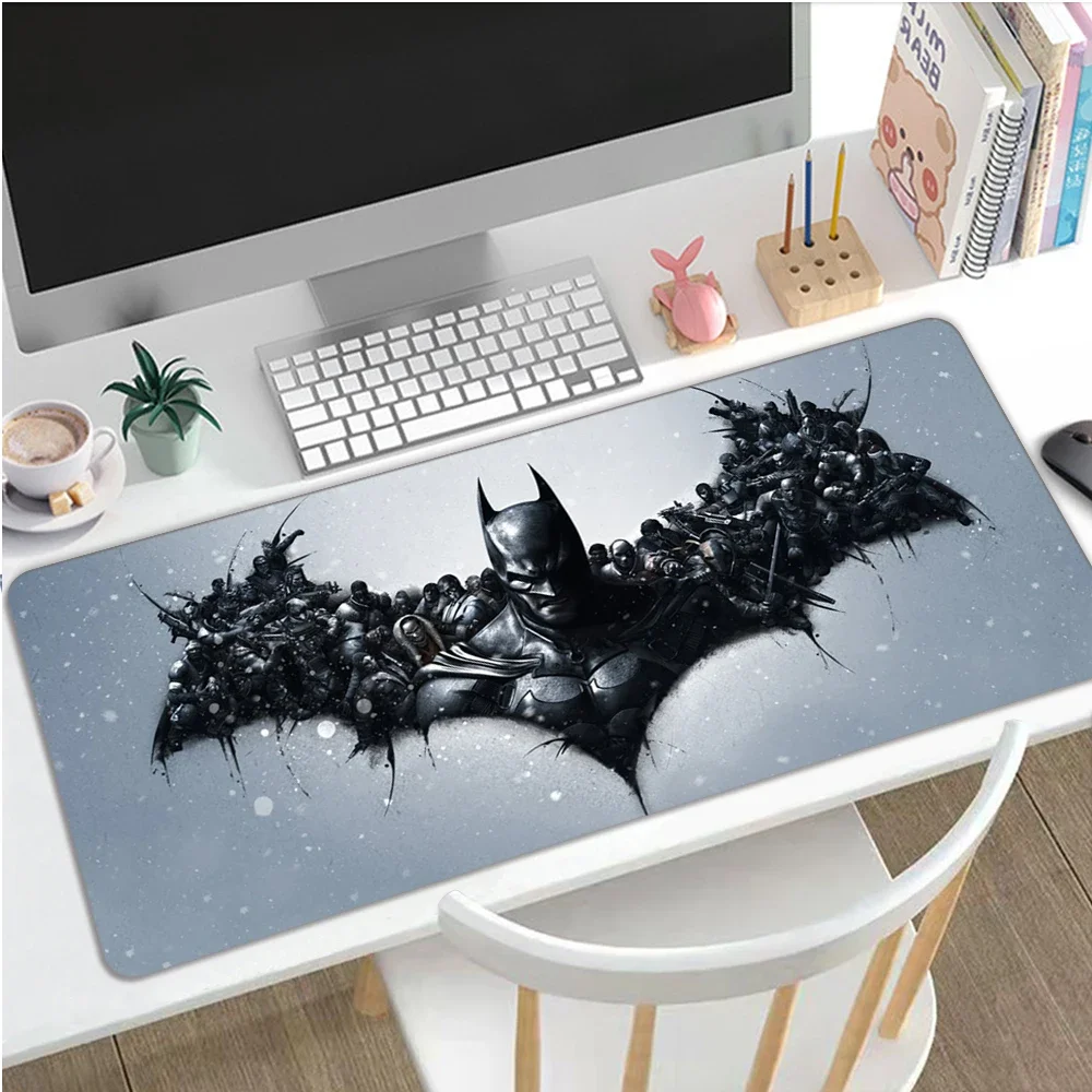 Speed Gamer Mouse Pad 900x400mm Locking Edge Keyboards Mat Mousepad Rubber Gaming Mouse pad Desk Mat DIY Design Batmans Logo