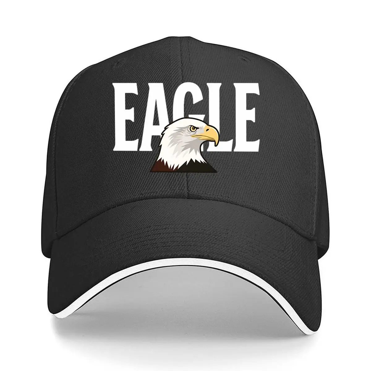 Bald Eagle Head Wildlife Patriotic Bird Design Hip Hop hat Fashion Outdoor Sports Sandwich Baseball Cap