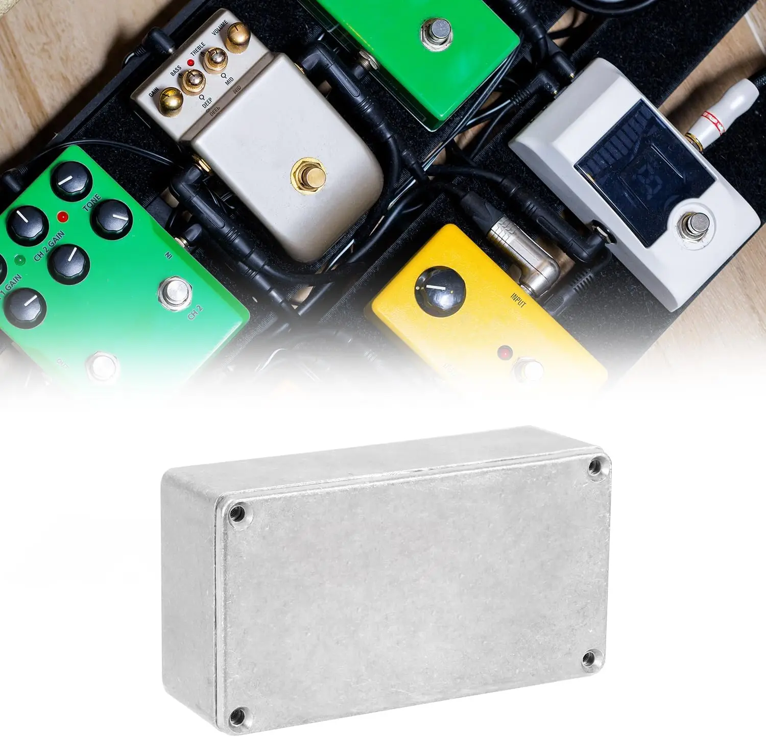 1 Stück 1590B 125B 1590A 1590XX Stomp Box Gitarrenpedal-Gehäuse Aluminium Gitarrenpedal-Box Druckguss Stomp Case Unvollendet 1590G 1590C – Detail 7