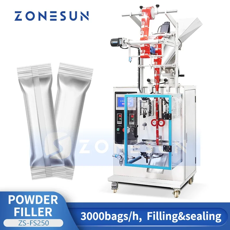 ZONESUN ZS-FS250 Automatische poederzakjesverpakkingsmachine VFFS vul- en sluitapparatuur