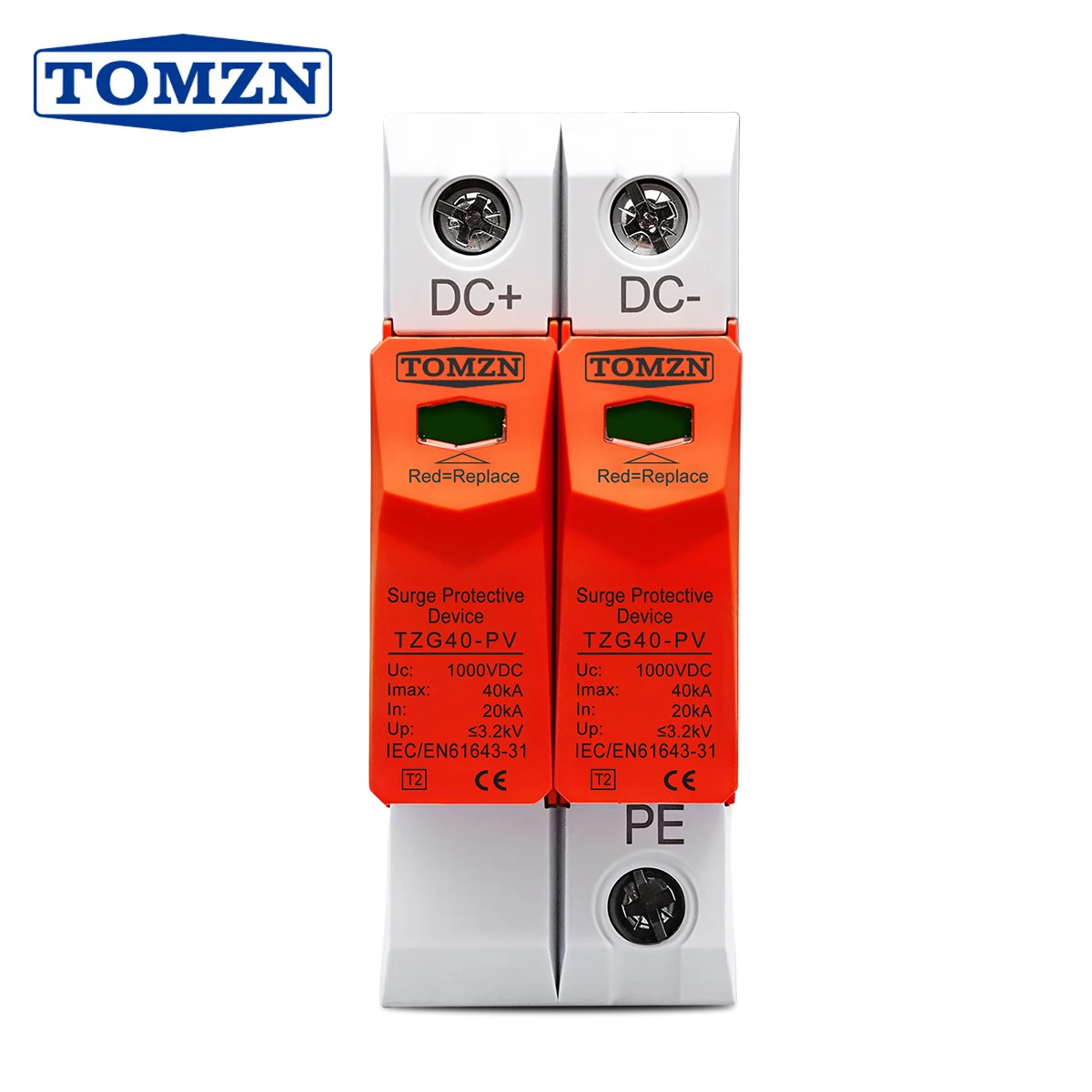TOMZN SPD DC 1000V 800V 600V 500V 10kA~20kA 20kA~40kA House Surge Protector Protective Low-voltage Arrester Device PV OBO