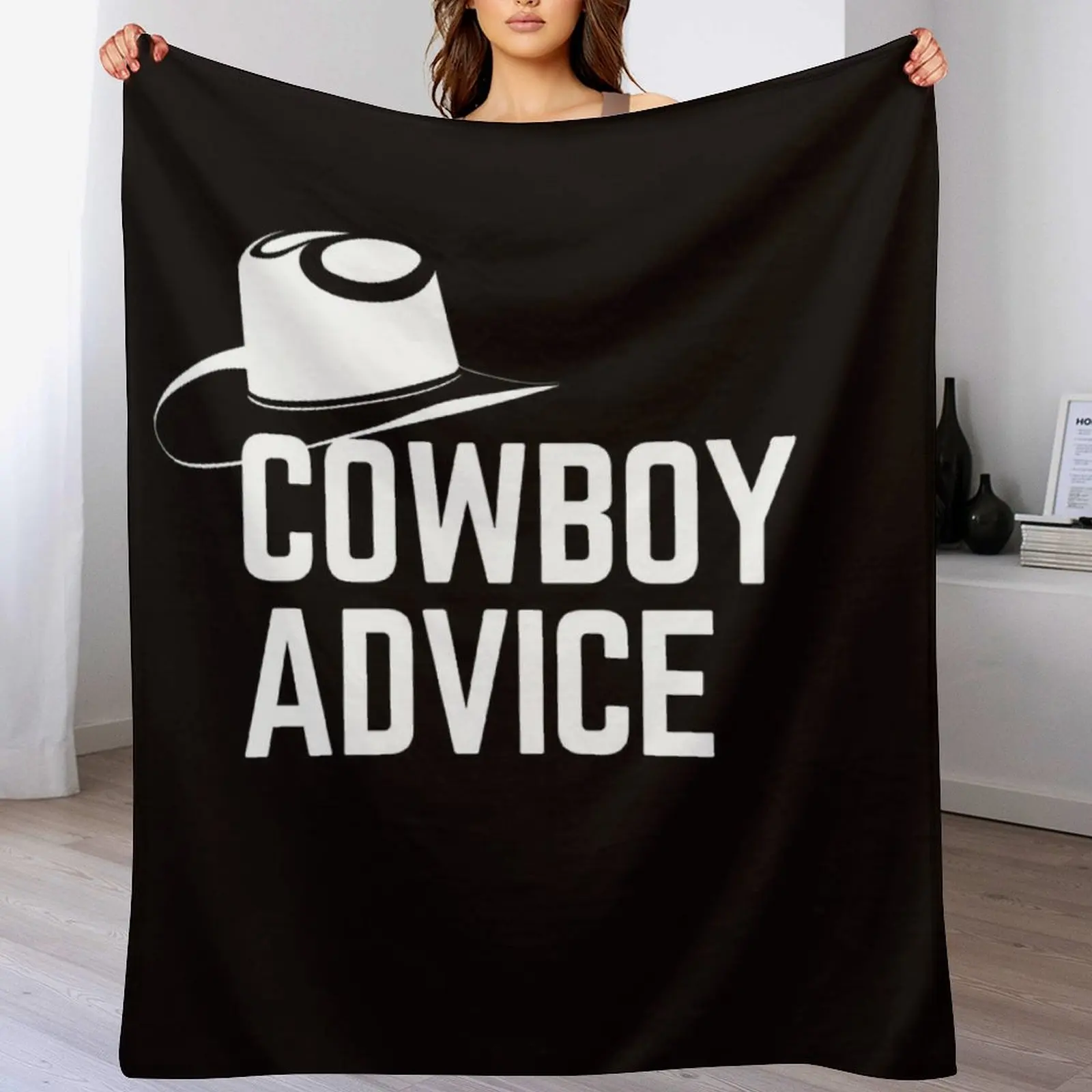 

COWBOY ADVICE Throw Blanket Hair Luxury Designer manga Camping Blankets