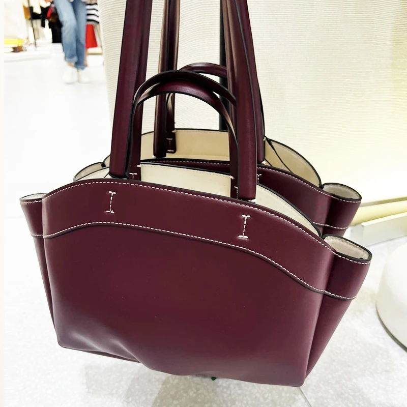 

Casual Tote Shopper Bags For Women Luxury Designer Handbag And Purses 2024 New In PU With Removable Inner Pocket Handles Should