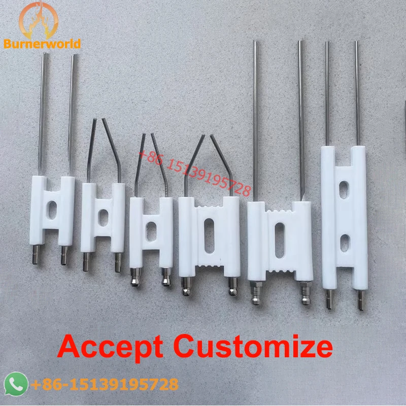 Ignition Electrode Two-stage burner spark plug Ceramic Ignition Needle for Methanol Diesel Gasification Stove Furnace Electrode