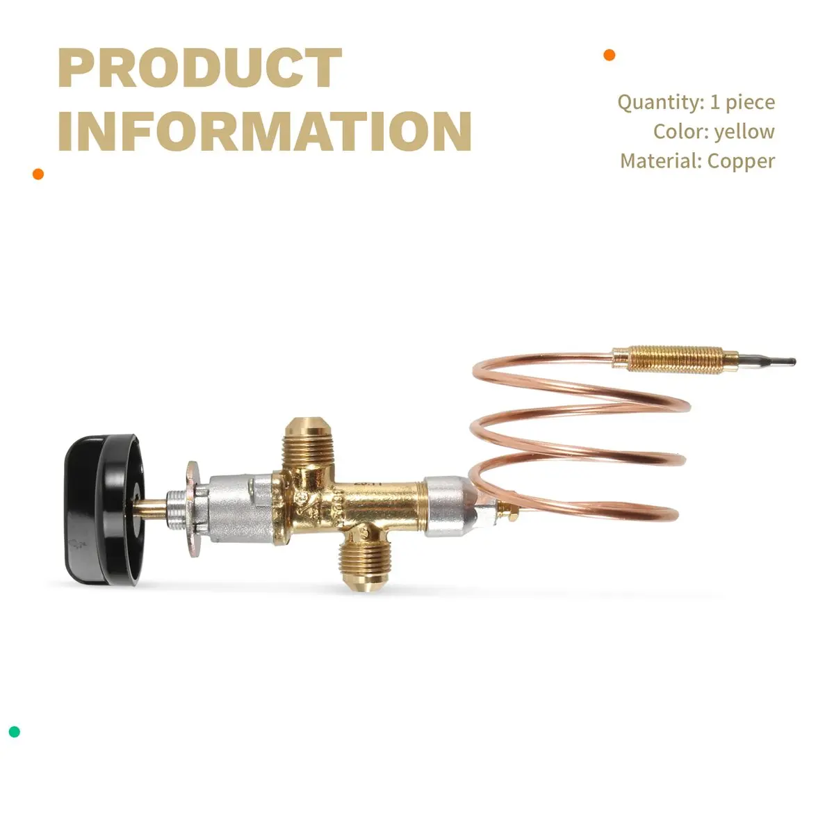 A89X Low Pressure Gas LPG Fireplace Failure Safety Control Valve Kit Gas Heater Thermocouple Replacement 5/8-18UNF