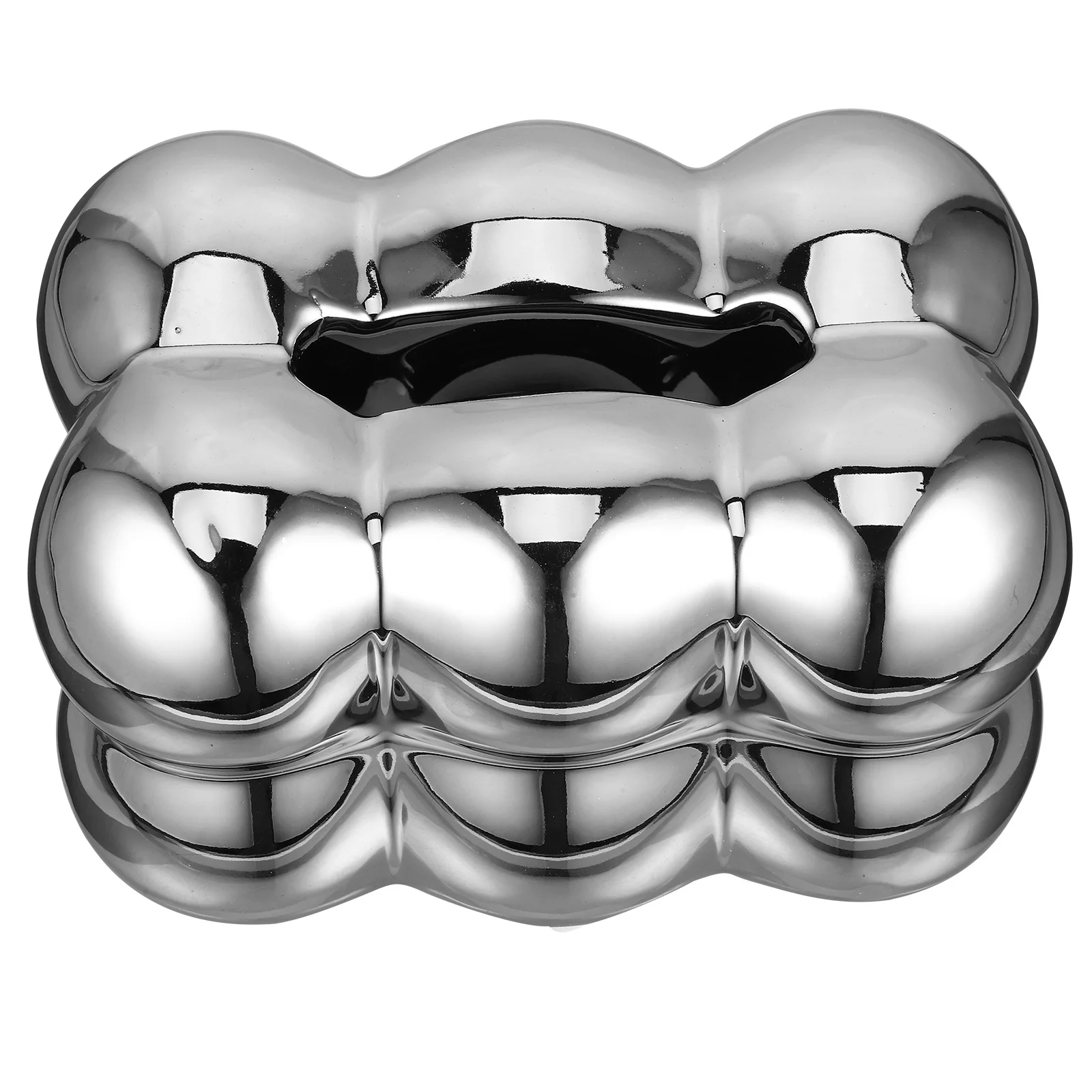 صندوق مناديل سيراميك مصمم على شكل فقاعات إبداعية، حامل مناديل سطح المكتب، سعة كبيرة للحمام وغرفة النوم والمكتب المنزلي #4
