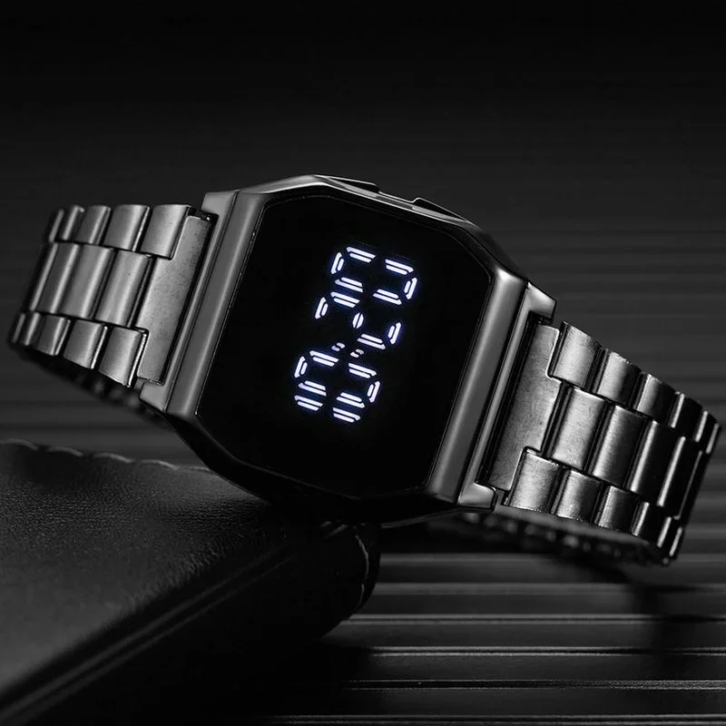 New LED Digital Square Fashion Watch Men Women Multifunction Electronic Sports Wristwatch Watches