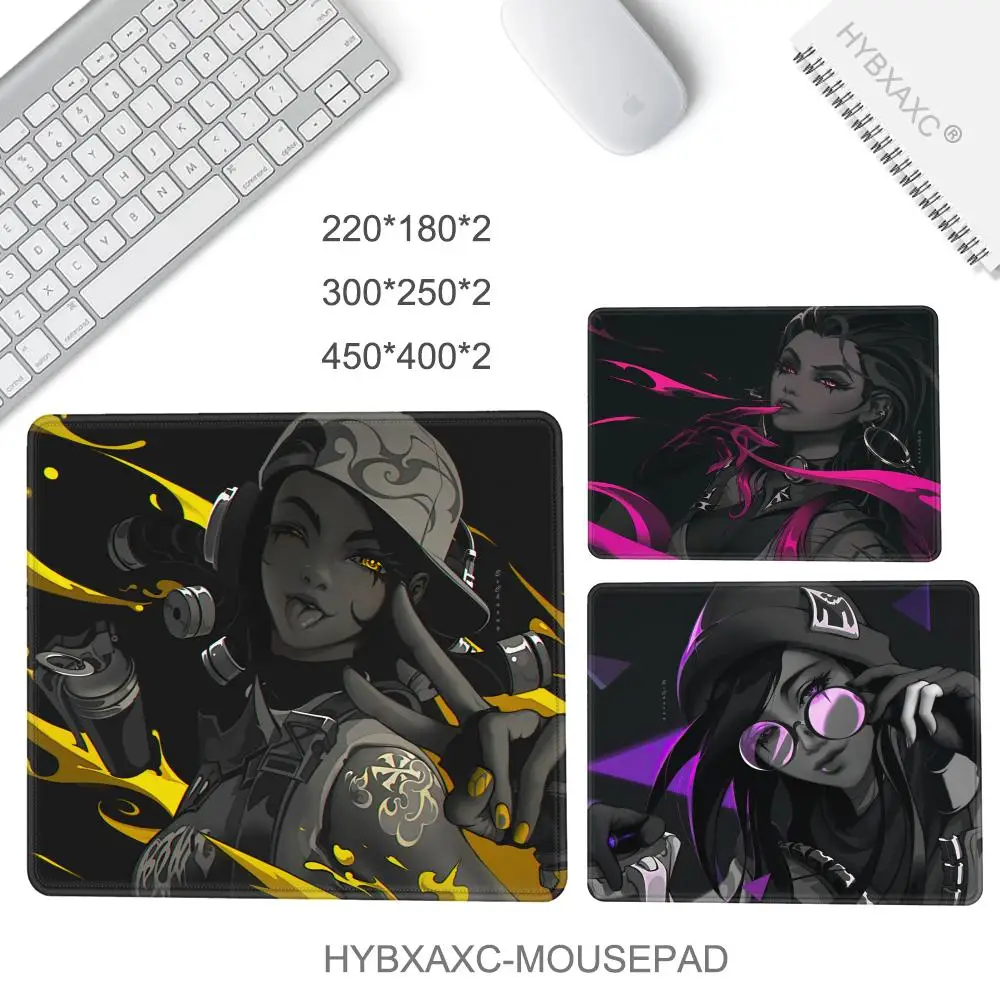 Valorants Game Character Mousepad XS HD Printing Computer Small Size Locking Edge Non-slip Table Pad 40x45cm Keyboard PC Carpet