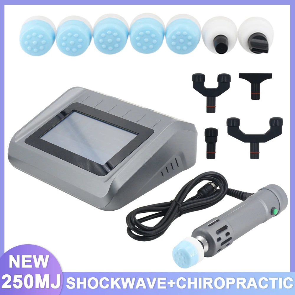 

New Shockwave Therapy Machine For ED Treatment Professional 250mj Shock Wave Equipment 2 in 1 Chiropractic Adjusting Tool