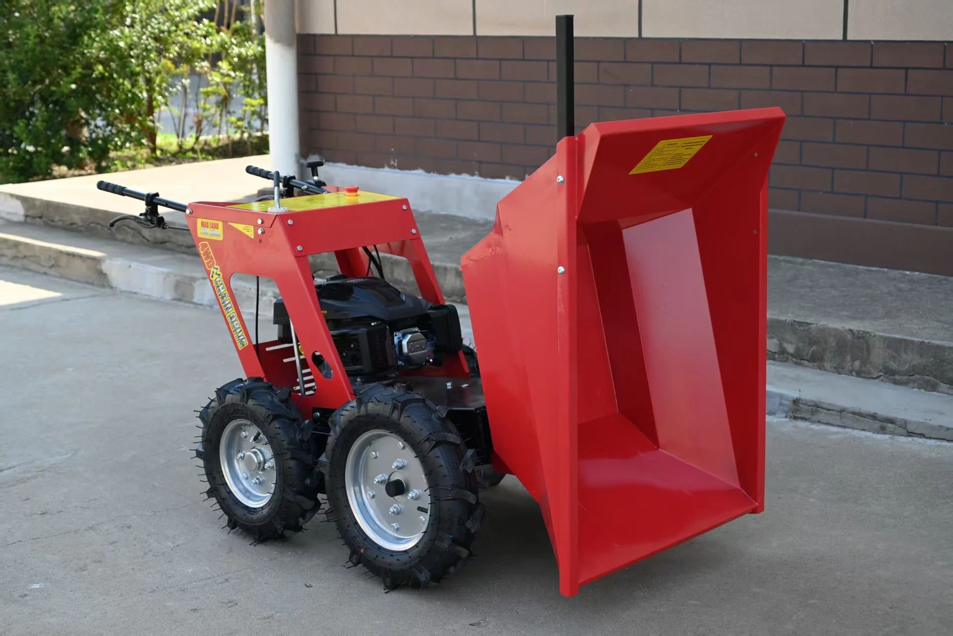 

Factory Workshop Hand Push Dumper Truck Wheeled Self-Dumping Hopper Cart Automatic Tipping Transport Cart