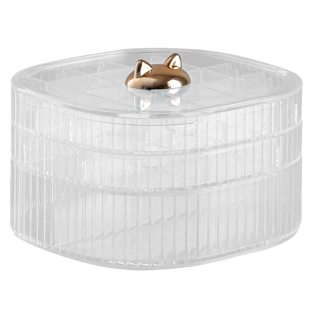 

Многоуровневая шкатулка для украшений на 3 яруса: вместительный органайзер для ожерелий, браслетов, бриллиантов и мелких аксессуаров, настольная