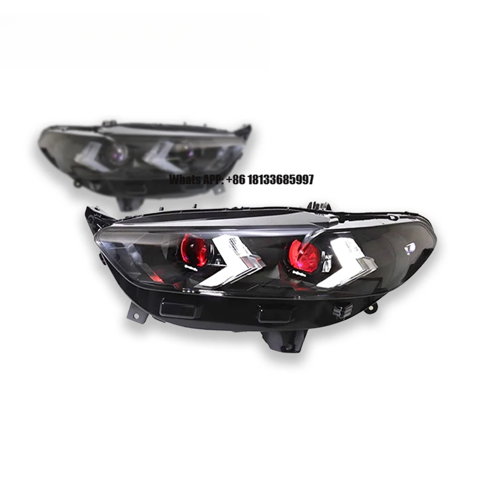 

Автомобильные фары TYPY для Ford Mondeo Red Demon Eye 2013-2016: Светодиодные проекционные фары, дневные ходовые огни, автоаксессуары
