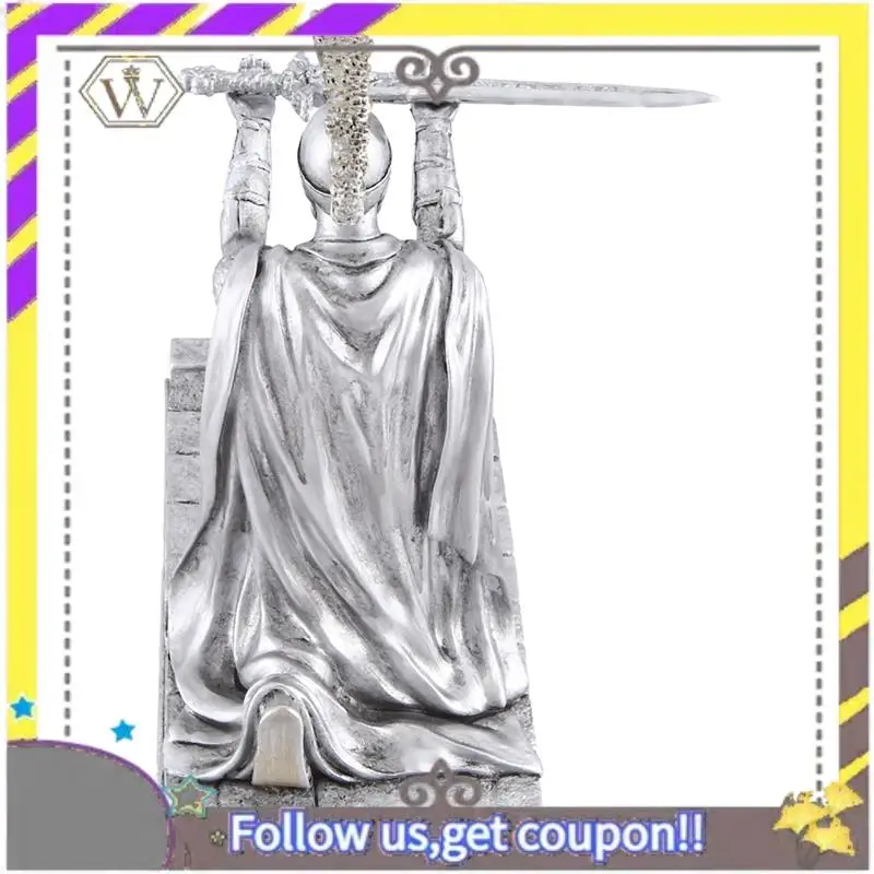 

New Knight Pen Holder With Helmet Statue Pen Holder Armor Roman Knight With Magnetic Pen Holder Phone Stand Durable Silver