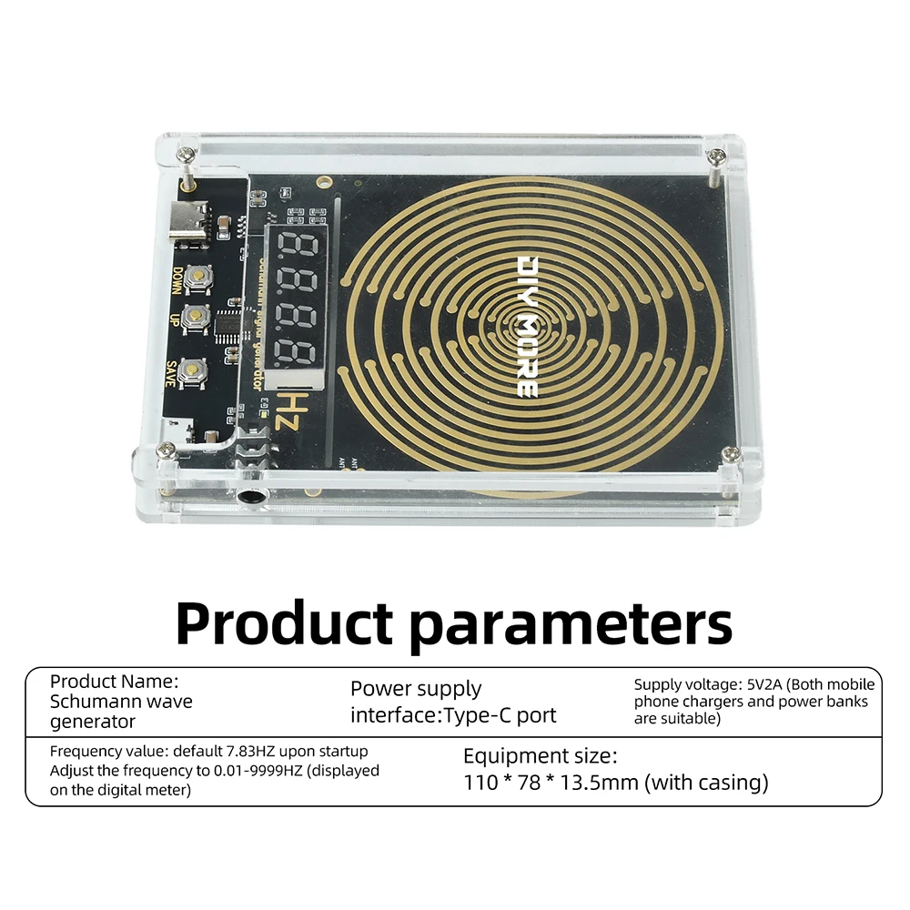 DC 5V 0~100000Hz Schumann Wave Generator For Home/study Sine Frequency Modulation Resonance Frequency Pulse Audio Resonator