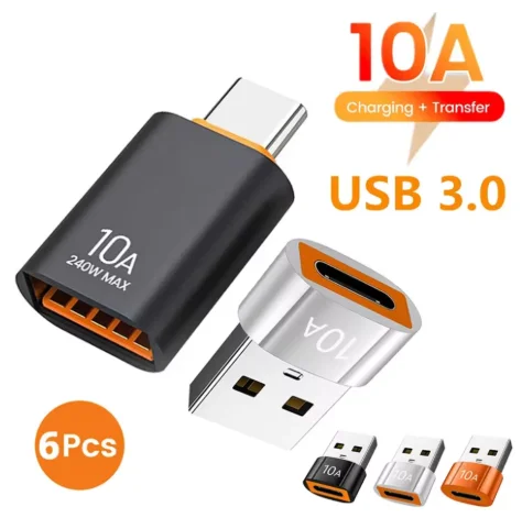 

Адаптер USB 3.0 к типу C 10A OTG TypeC «мама» на USB «папа» Преобразователь быстрой зарядки передачи данных для Macbook Xiaomi Samsung