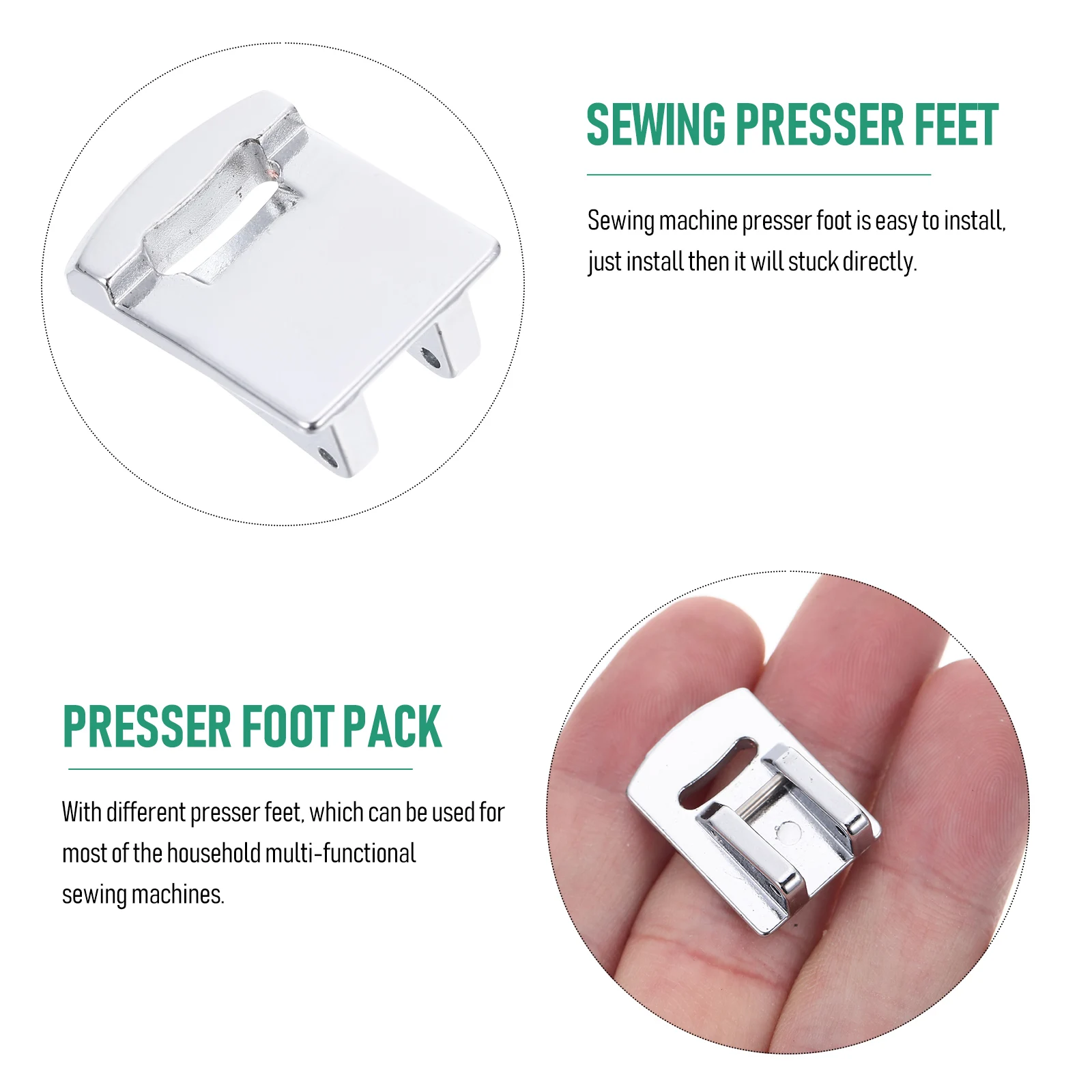 

5 Electric Machine Presser Feet Metal Silver Lightweight Sewing Presser Feet Household Accessories