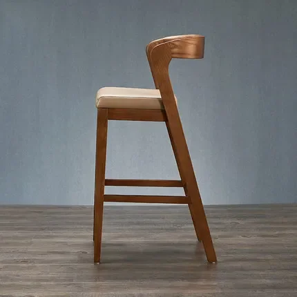 

'Nordic Bar Chair Wood Solid Home Carton Modern Furniture Wooden Chair Bar Stools Frame Painting Commercial Furniture Metal