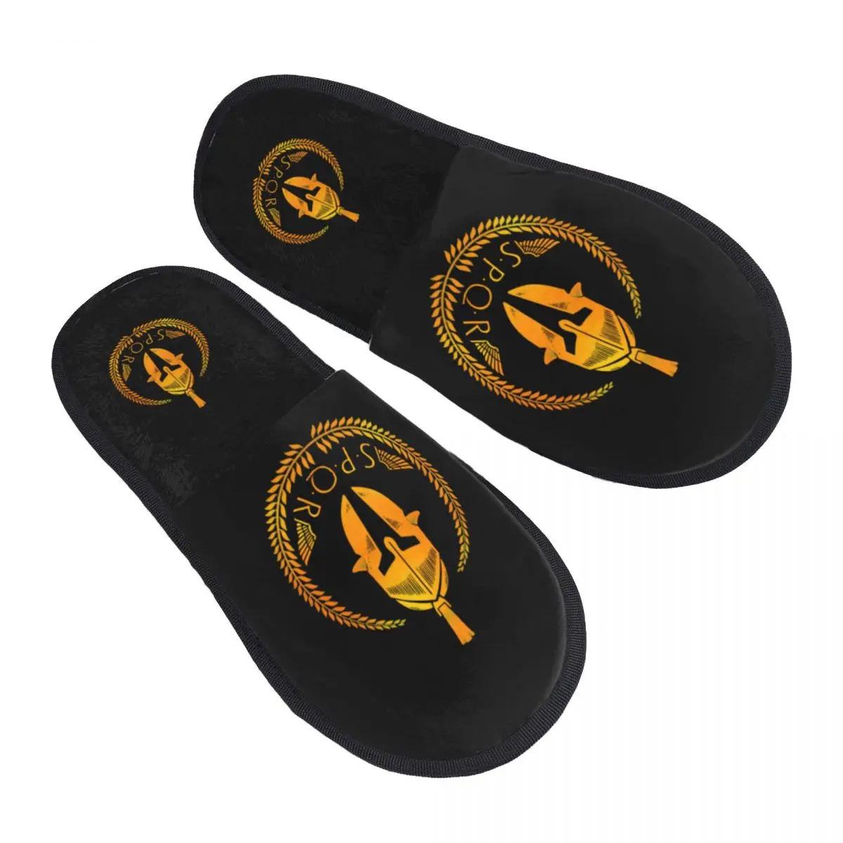 

Custom SPQR Roman Empire Soft Memory Foam House Slippers Women Roman Legion Cozy Warm Anti-Skid Slipper