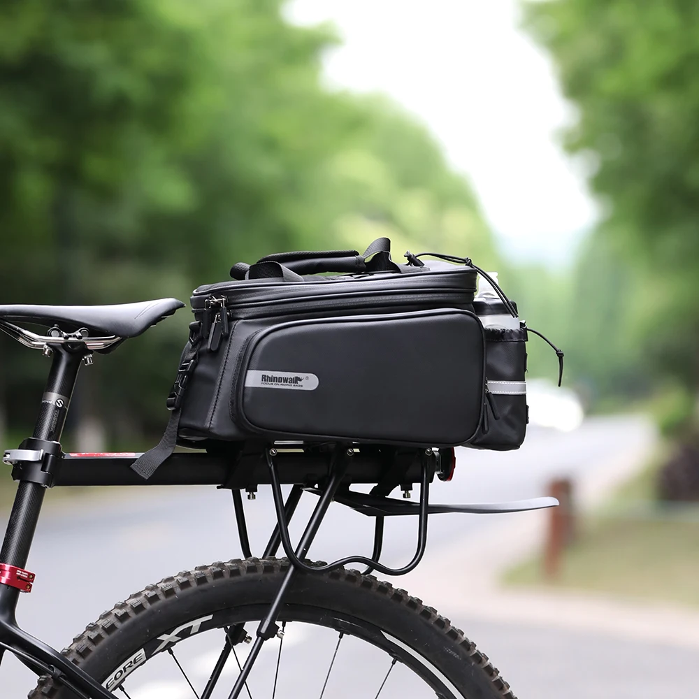 Rhinowalk Bicycle Pannier Bag Waterproof Cycling Bike Tail Saddle Rack Trunk Bag Luggage Storage Bike Accessories MTB