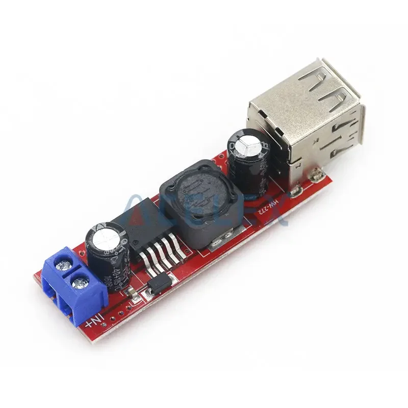 Dual USB Output DC-DC Step Down Buck Power Module 9V/12V/24V/36V to 5V USB 3A for Vehicle Charger LM2596