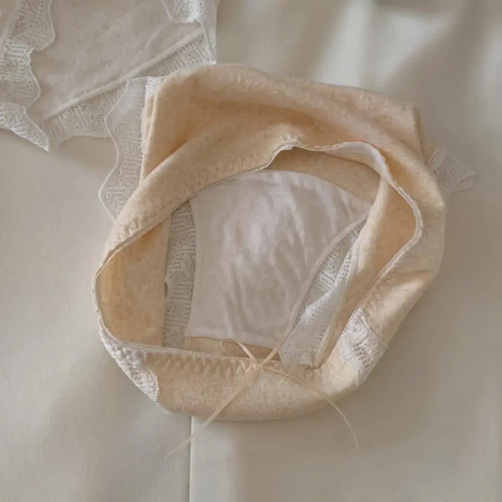 여성 피부 친화적 인 팬티 편안한 여성 코튼 속옷 레이스 중반 허리 비키니 팬티 소프트 스트레치 전체 팬티 원활한