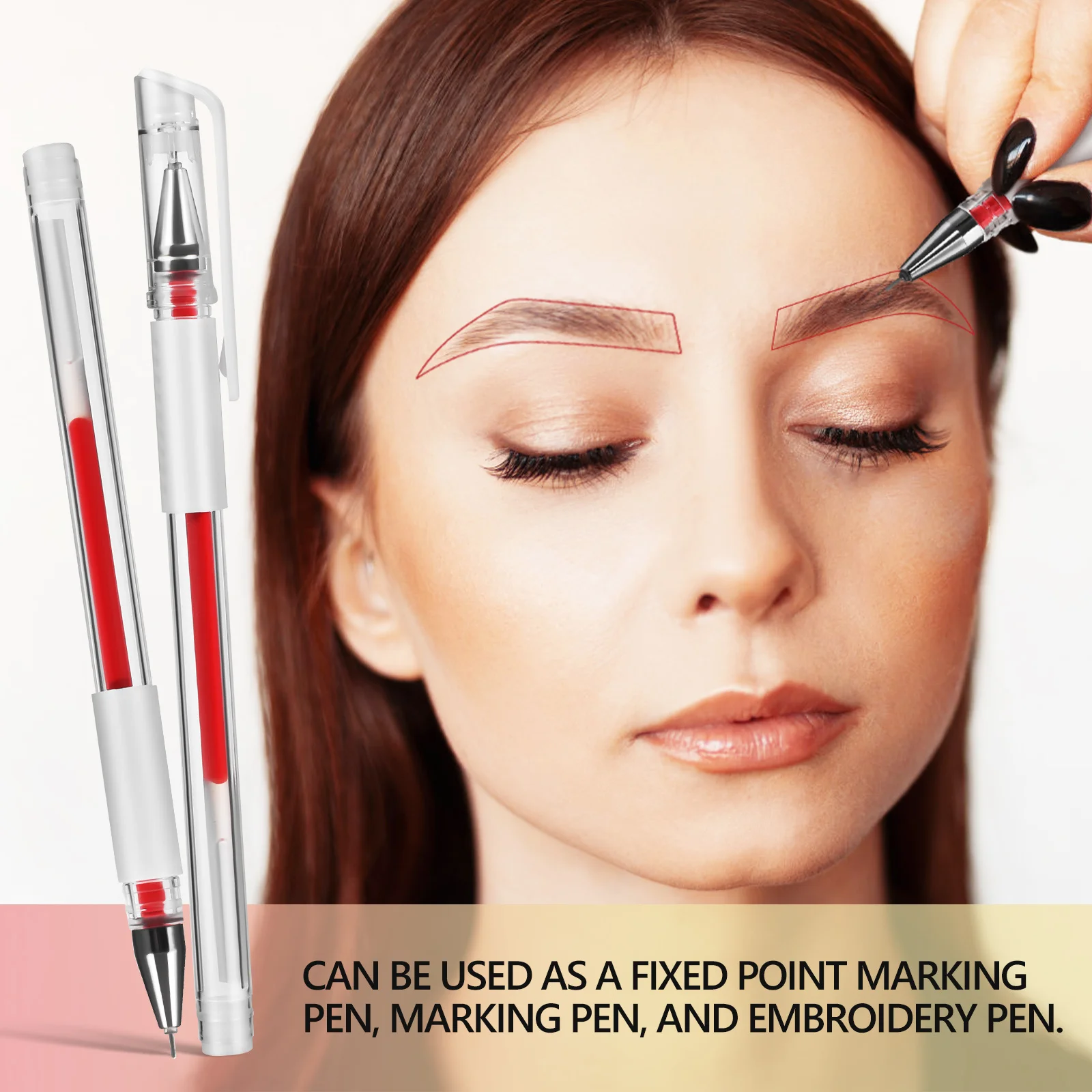 Pluma de mapeo de cejas, rotulador múltiple para tatuaje, recambios de repuesto, herramienta de dibujo de cejas, diseño preciso, 4 Uds.