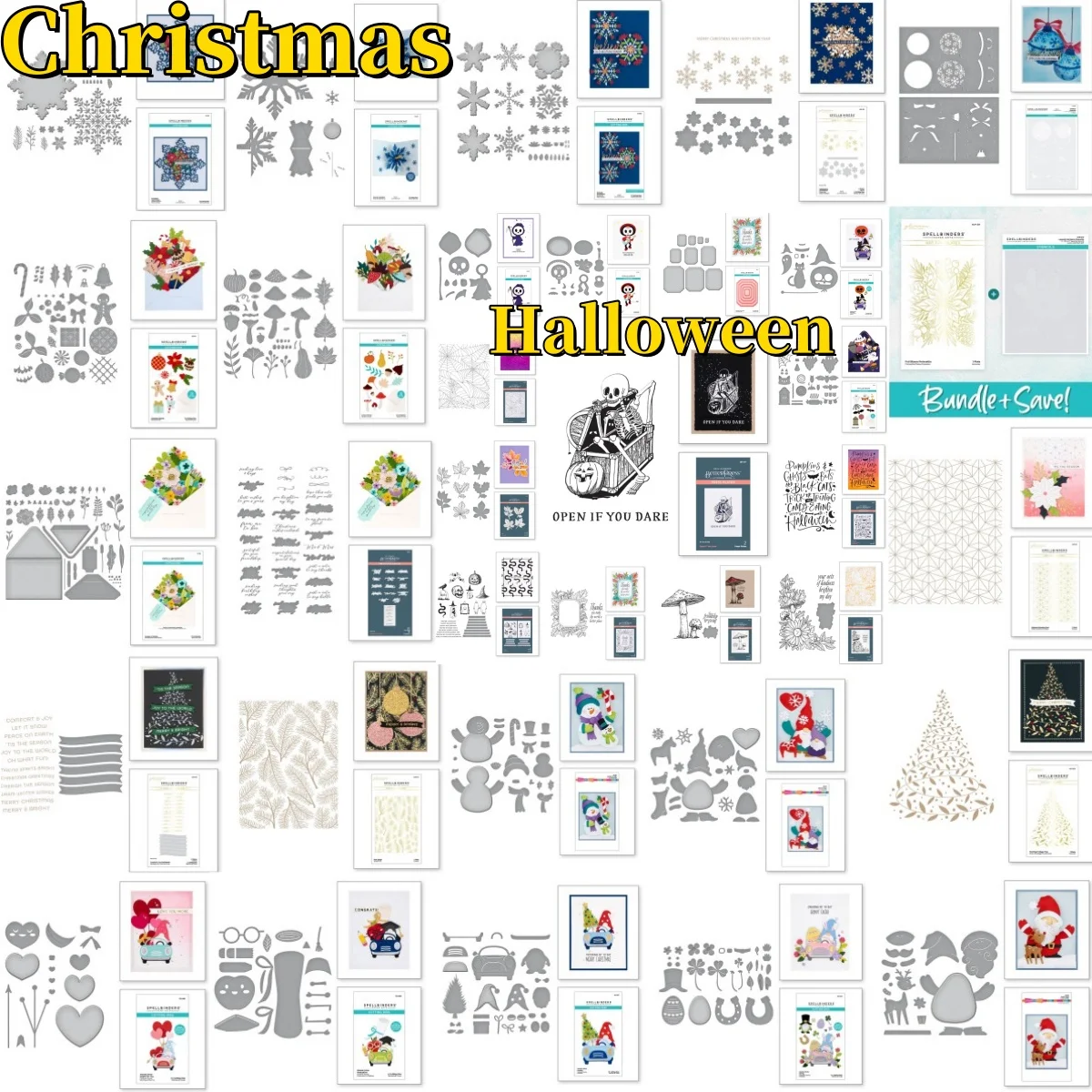 

New Christmas Snow Garden Autumn Halloween Envelope Gnome Drive Metal Cutting Dies Press Plate Collection for DIY Making Card