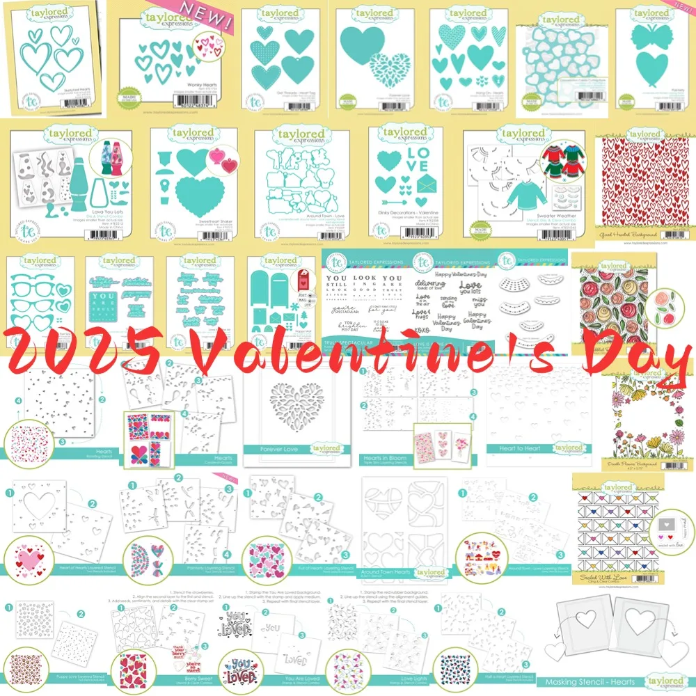 2025 Valentine's Day Glasses Metal Cutting dies And Stamps For Scrapbooking Stencil Embossing Mold DIY Paper Cards Craft Cutting