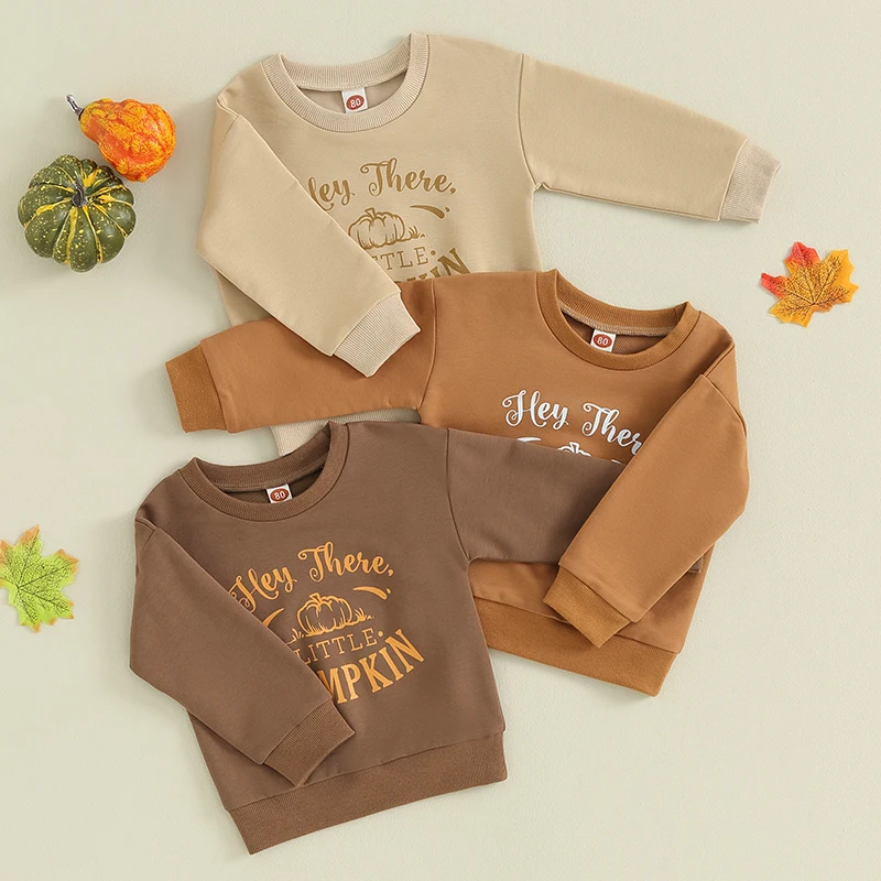 2023-08-11 Lioraitiin 6M-4T Halloween Kids Boys Girls Sweatshirt Long Sleeve Crew Neck Pumpkin Letters Hoodie Pullover Clothes