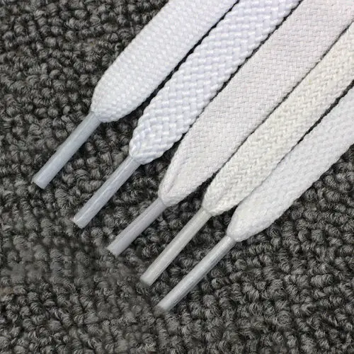 Suitable for small white shoes, white shoelaces, flat oval length AJF1 casual sports basketball canvas board shoes, short for