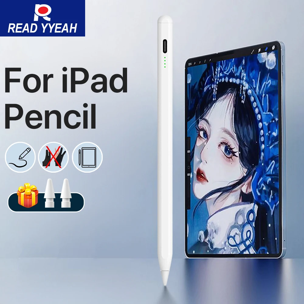

Stylus For Apple Pencil With Palm Rejection For Ipad Pro 13 12.9 M4 Air 11 5 4 M3 M2 Stylus Pen 10 9 9th 10th Tablet Painting