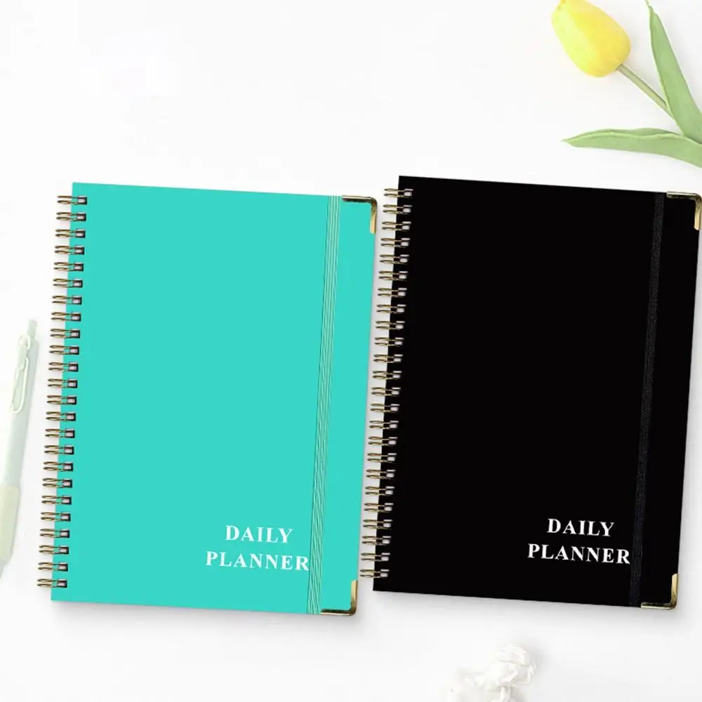 English Coil Ring Binder Notebook 2025 12 Months 2025 Schedule Planner Notepad Time Organizer Diary Notepad A5 Agenda Notebook