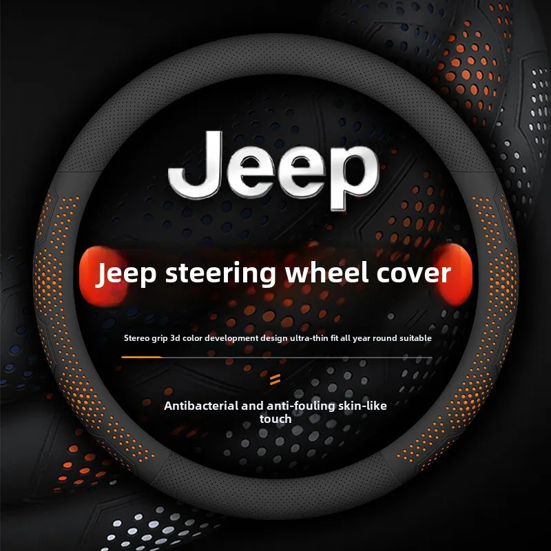 

Car Steering Wheel Cover for Jeep Grand Cherokee Liberty Renegade Wrangler Commander Patriot Compass Avenger 2011 - 2025