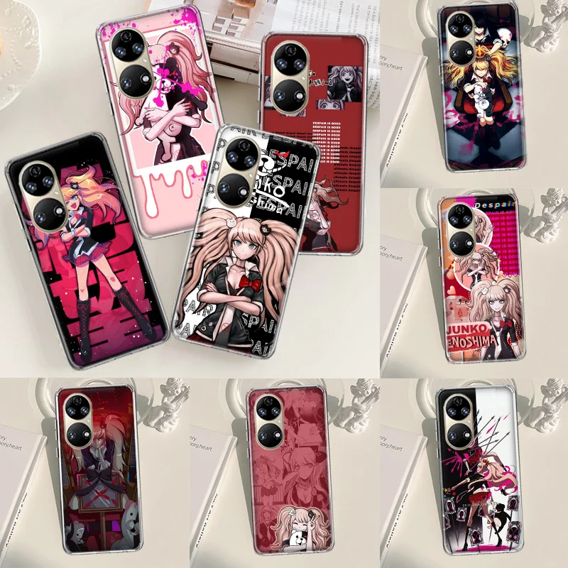 Anime DANGANRONPA Junko enoshima Phone Case For Huawei P50 P40 Pro P30 Lite P20 P10 Mate 10 20 Lite 30 40 Pro Cover Coque